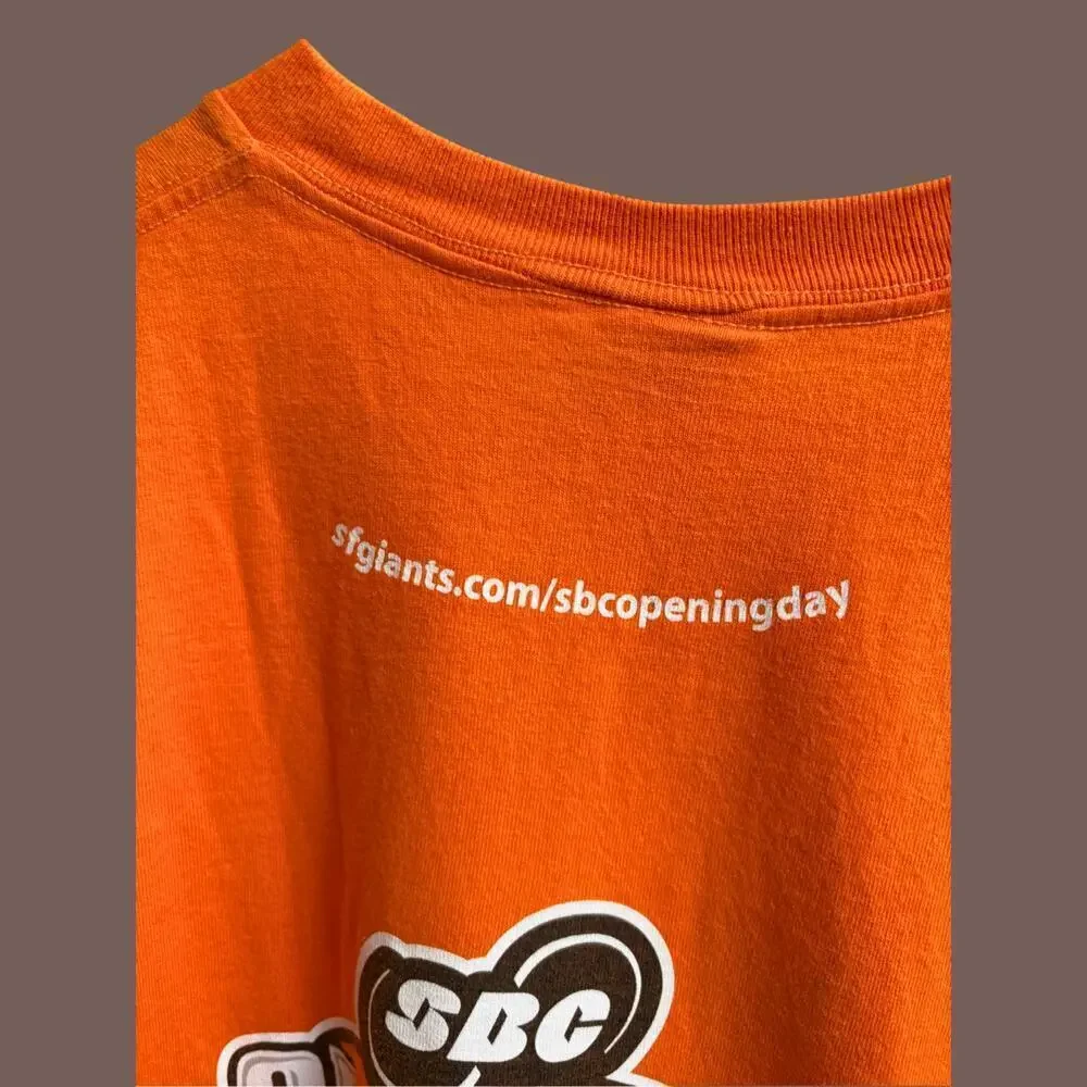San Francisco Giants T-Shirt | Orange Promo Graphic | Size L | Vintage